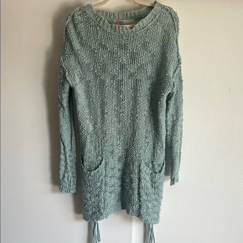 Beach Sweater/Cover-up in Sea Foam Green
